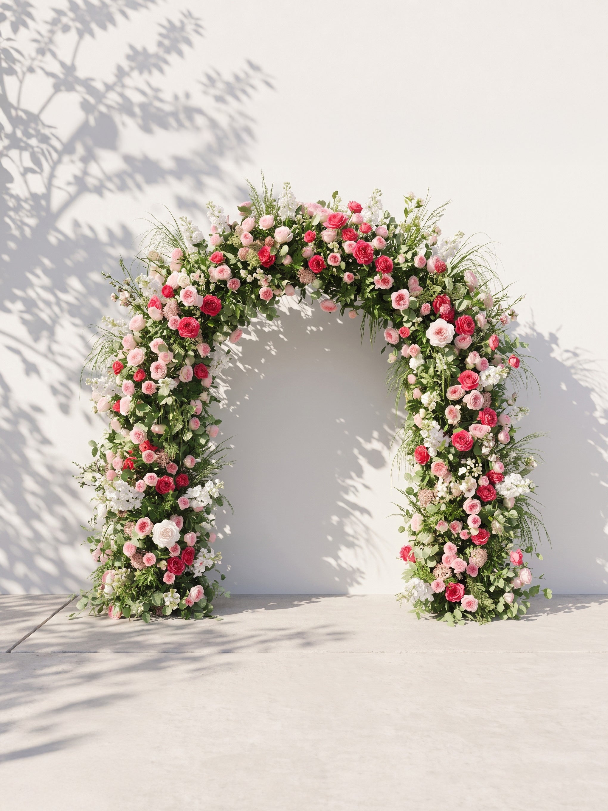 Fiorrose Luxury Door Shaped Flower Arch with Frame for Wedding Party Event Backdrop Decoration — front view