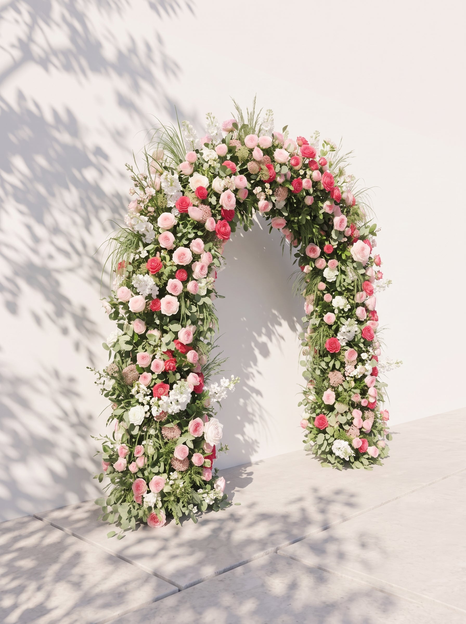 Fiorrose Luxury Door Shaped Flower Arch with Frame for Wedding Party Event Backdrop Decoration — left view