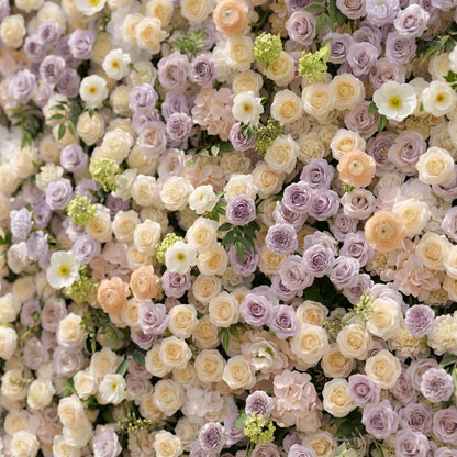 Florette:Luxury 5D Roll-up Purple and Champagne Flower Wall for Wedding and Events Decor florette detail 1