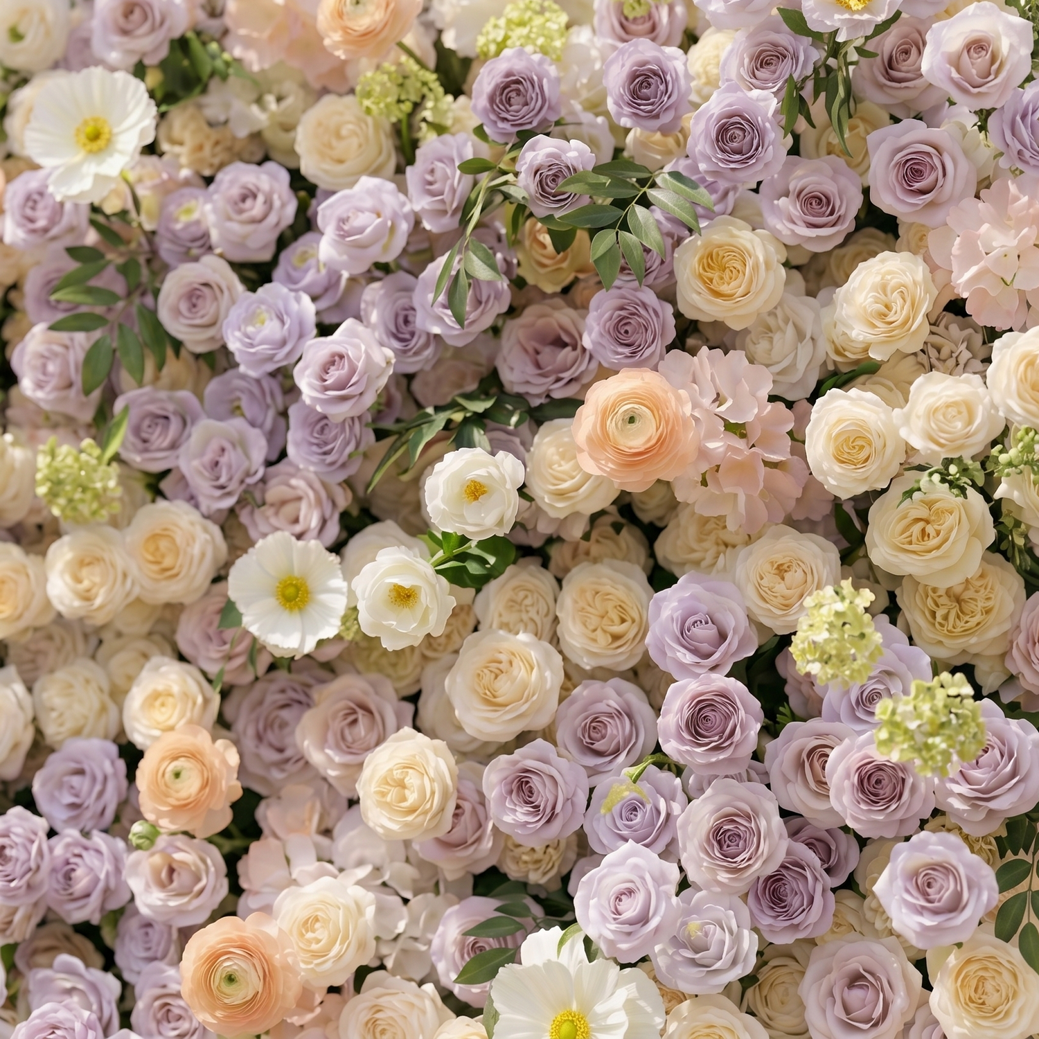 Florette:Luxury 5D Roll-up Purple and Champagne Flower Wall for Wedding and Events Decor florette detail 2