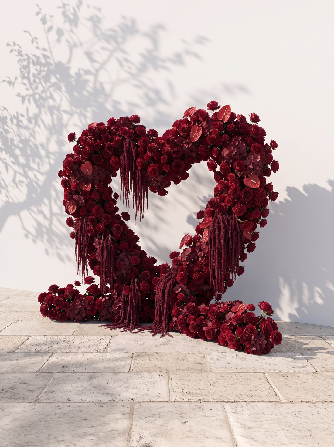Floryana:  Heart-Shaped Floral Arch for Elegant Garden Wedding &amp; Proposal Party — right view