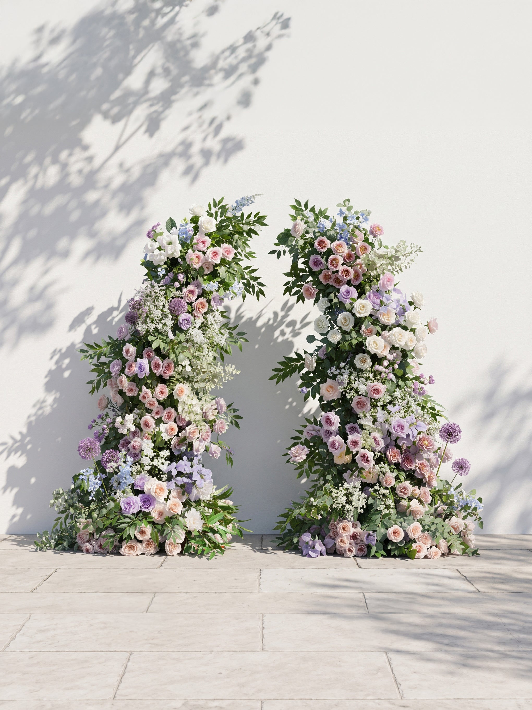 Frelyn Luxury Horn Shaped Flower Arch with Frame for Wedding Party Event Backdrop Decoration — front view