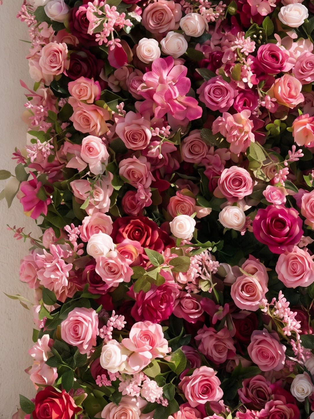 Fuchsia：2026 Luxury 5D Macaron Floral Wall with Greenery Roll-Up Backdrop for Whimsical Bridal Showers