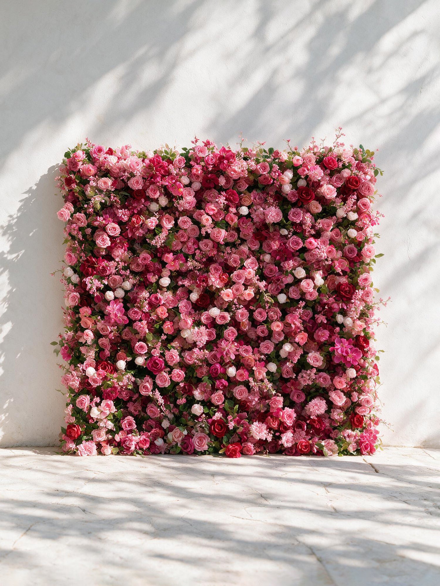 Fuchsia：2026 Luxury 5D Macaron Floral Wall with Greenery Roll-Up Backdrop for Whimsical Bridal Showers