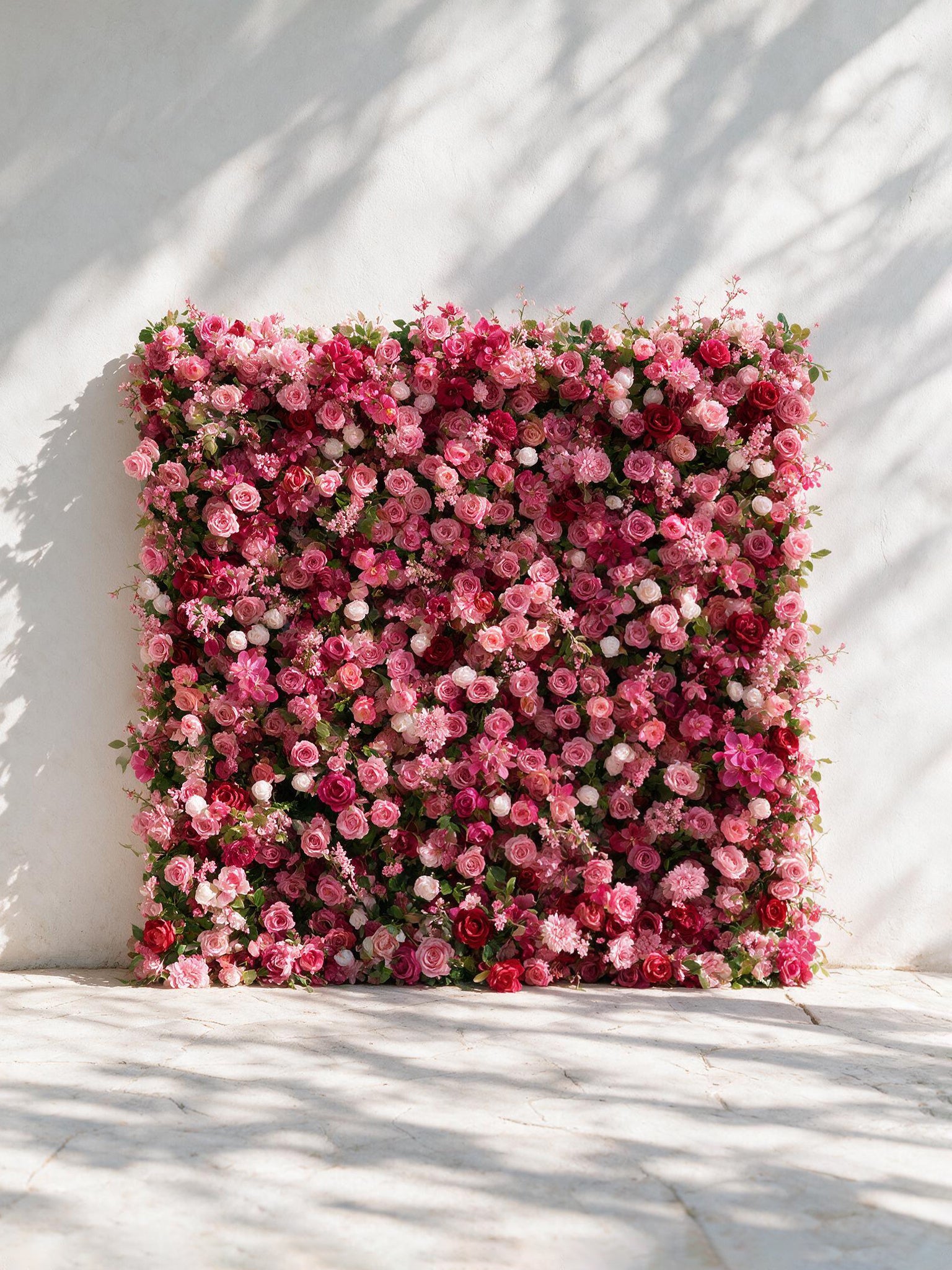Fuchsia：2026 Luxury 5D Macaron Floral Wall with Greenery Roll-Up Backdrop for Whimsical Bridal Showers