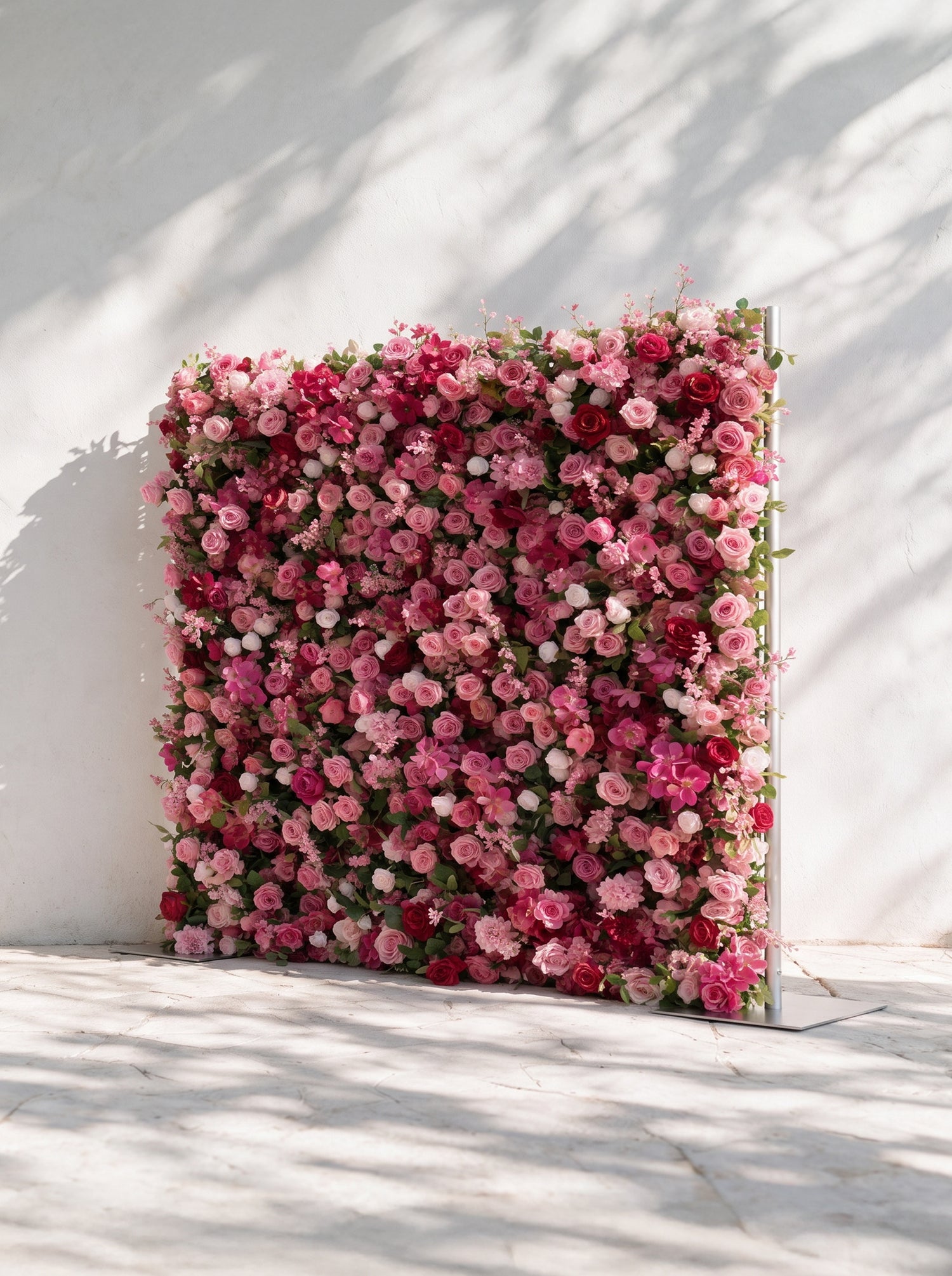 Fuchsia：2026 Luxury 5D Macaron Floral Wall with Greenery Roll-Up Backdrop for Whimsical Bridal Showers