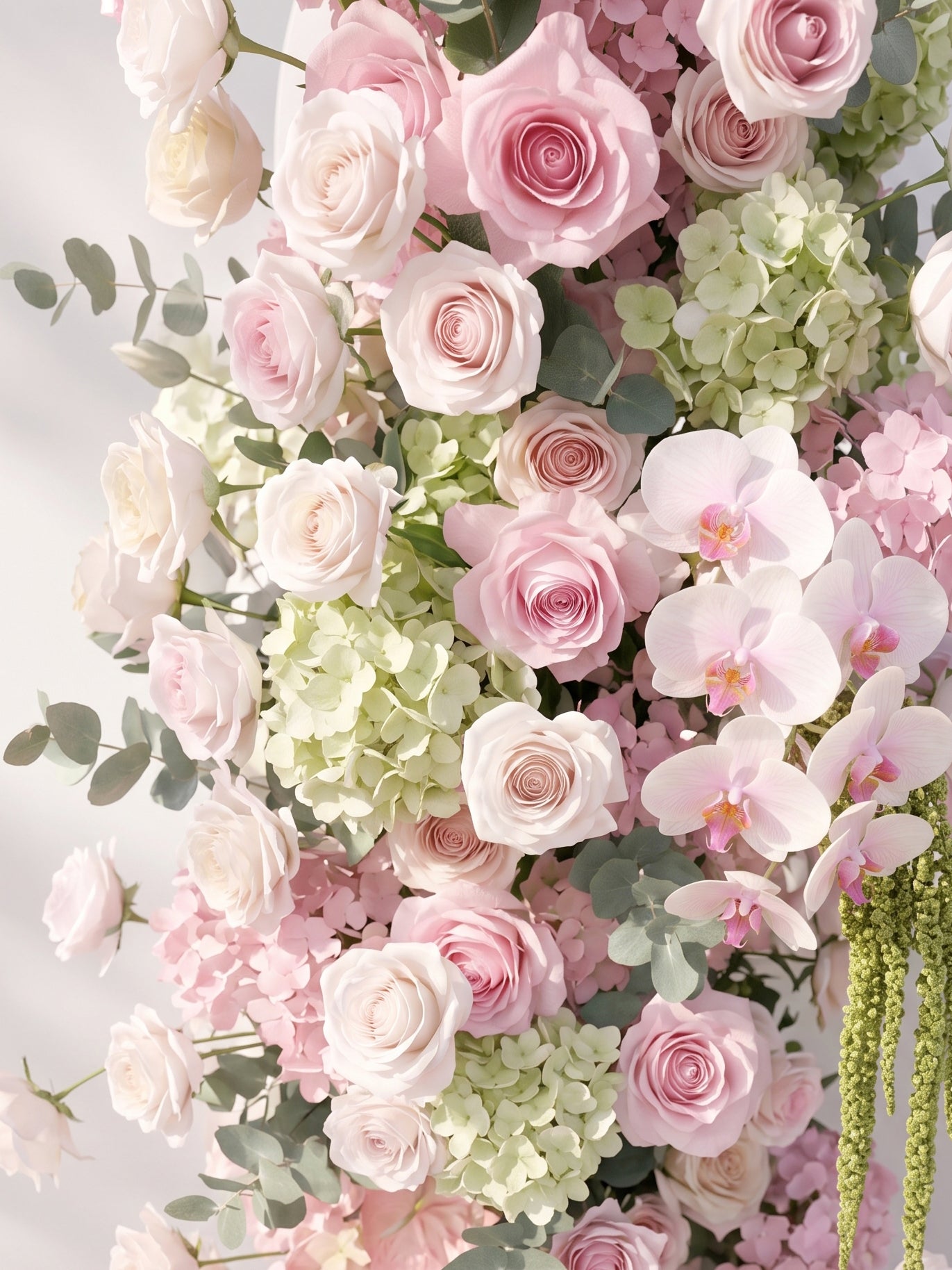 Gaelova:  Wedding Background Arch Pillar Decorative Flower Row Excluding Frame — floral detail