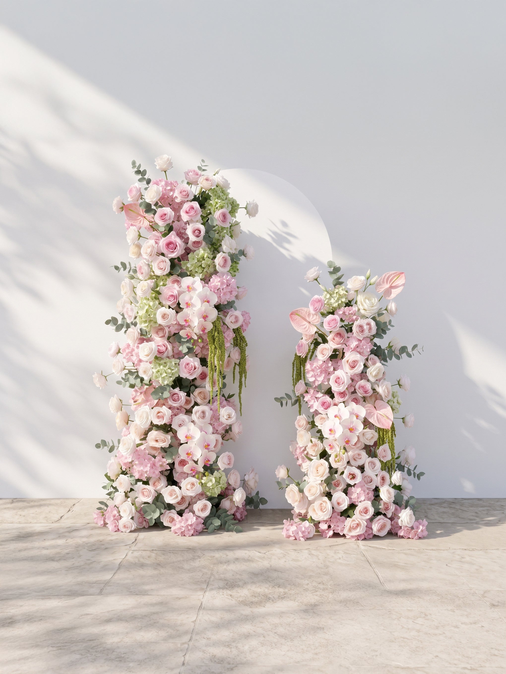 Gaelova:  Wedding Background Arch Pillar Decorative Flower Row Excluding Frame — front view
