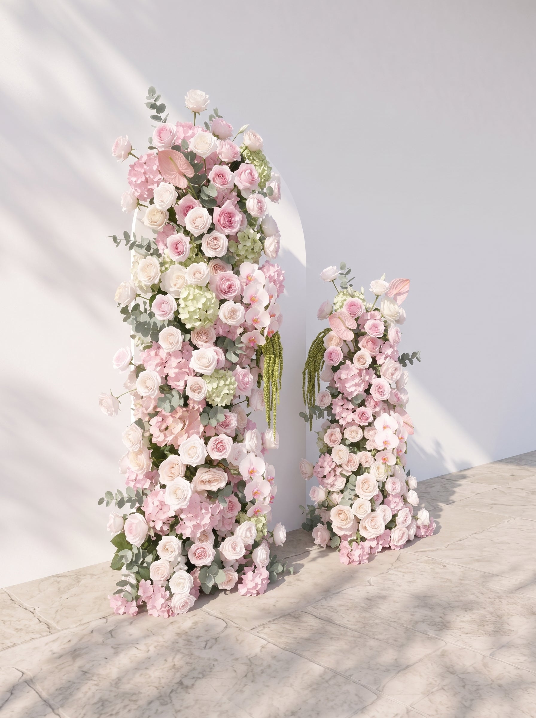 Gaelova:  Wedding Background Arch Pillar Decorative Flower Row Excluding Frame — left view