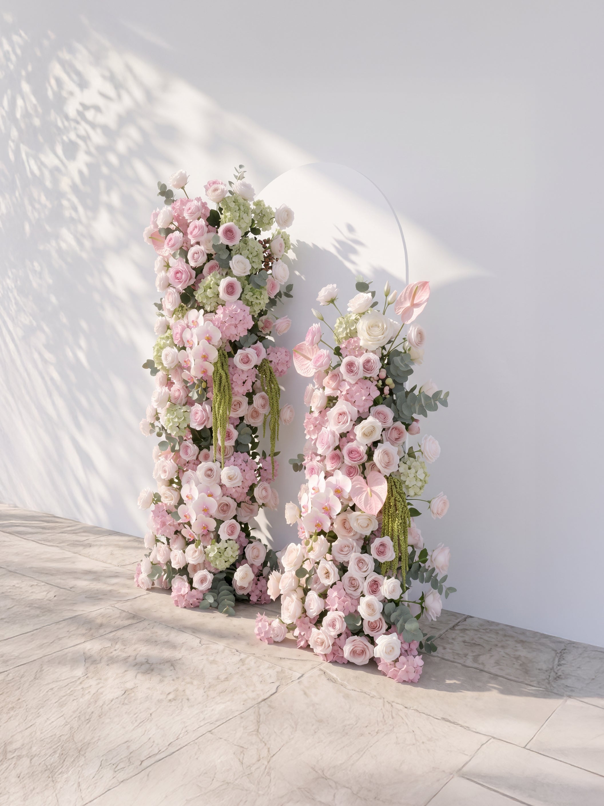 Gaelova:  Wedding Background Arch Pillar Decorative Flower Row Excluding Frame — right view