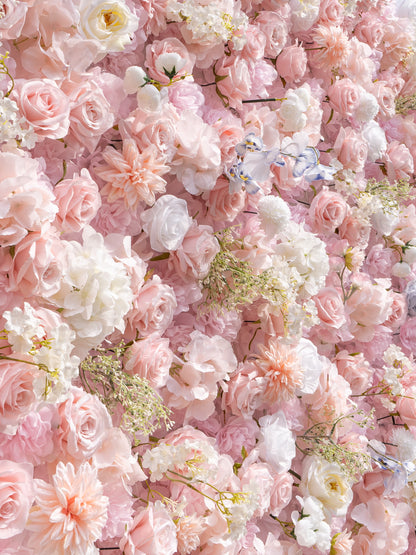 Galvia: 3D Fabric Artificial Zip Up Curtain Flower Wall For Wedding and Events Decoration