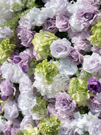 Gemena 5D Fabric Artificial rolling up curtain flower wall — floral detail