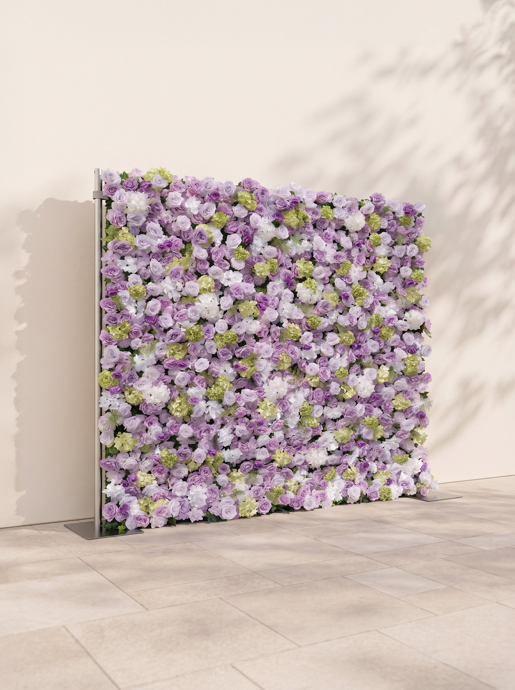 Gemena 5D Fabric Artificial rolling up curtain flower wall — left view