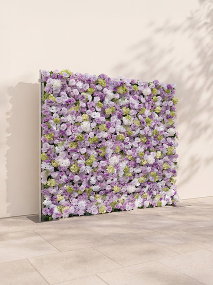 Gemena 5D Fabric Artificial rolling up curtain flower wall — left view
