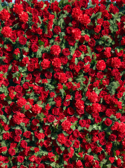 Delphine: 3D Fabric Artificial Zip Up Curtain Flower Wall For Wedding and Events Decoration