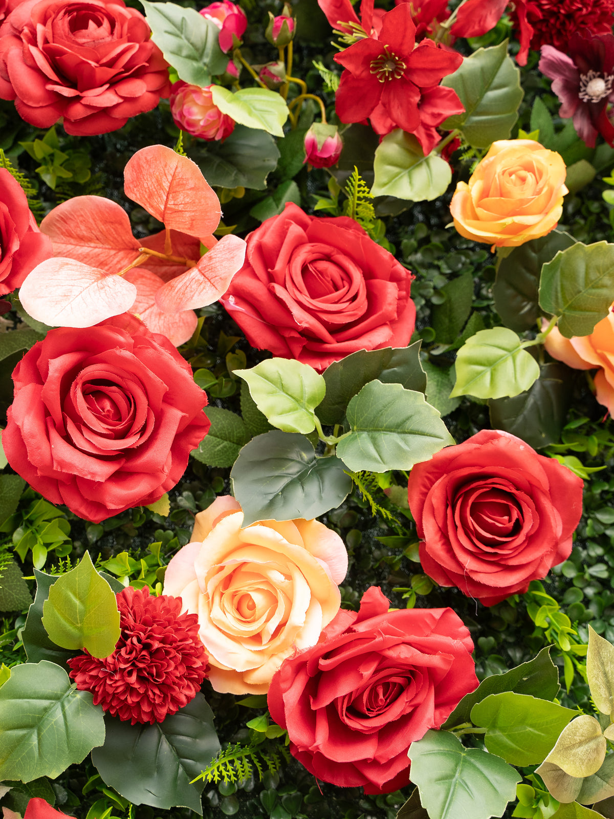 Gerene: 3D Fabric Artificial Zip Up Curtain Flower Wall For Wedding and Events Decoration