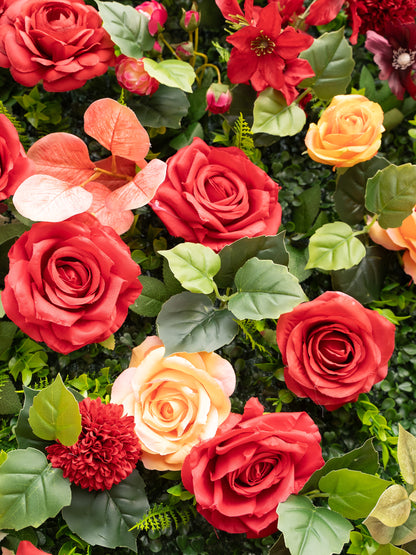 Gerene: 3D Fabric Artificial Zip Up Curtain Flower Wall For Wedding and Events Decoration