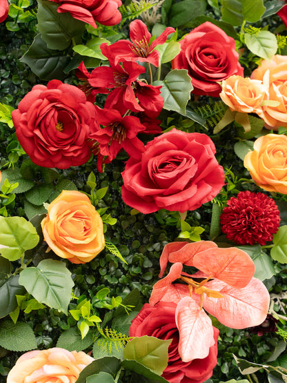 Gerene: 3D Fabric Artificial Zip Up Curtain Flower Wall For Wedding and Events Decoration