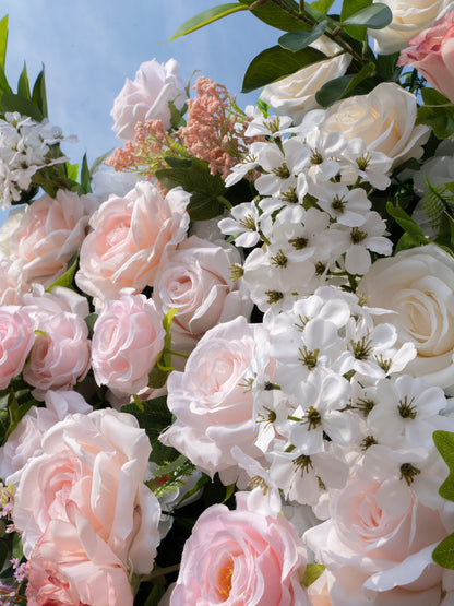 Gilda: 4D Fabric Artificial Zip Up Curtain Flower Wall For Wedding and Events Decoration