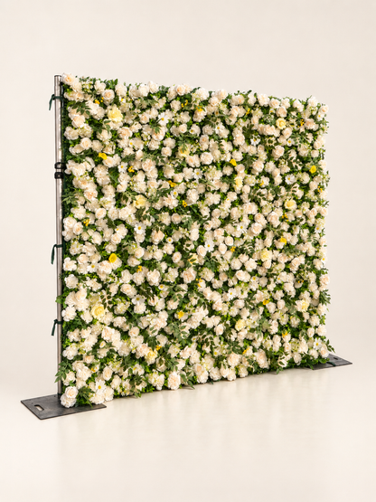 Gisena: 3D Fabric Artificial Zip Up Curtain Flower Wall For Wedding and Events Decoration