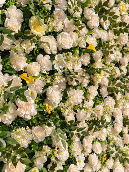 Gisena: 3D Fabric Artificial Zip Up Curtain Flower Wall For Wedding and Events Decoration