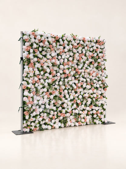 Givelle: 4D Fabric Artificial Zip Up Curtain Flower Wall For Wedding and Events Decoration