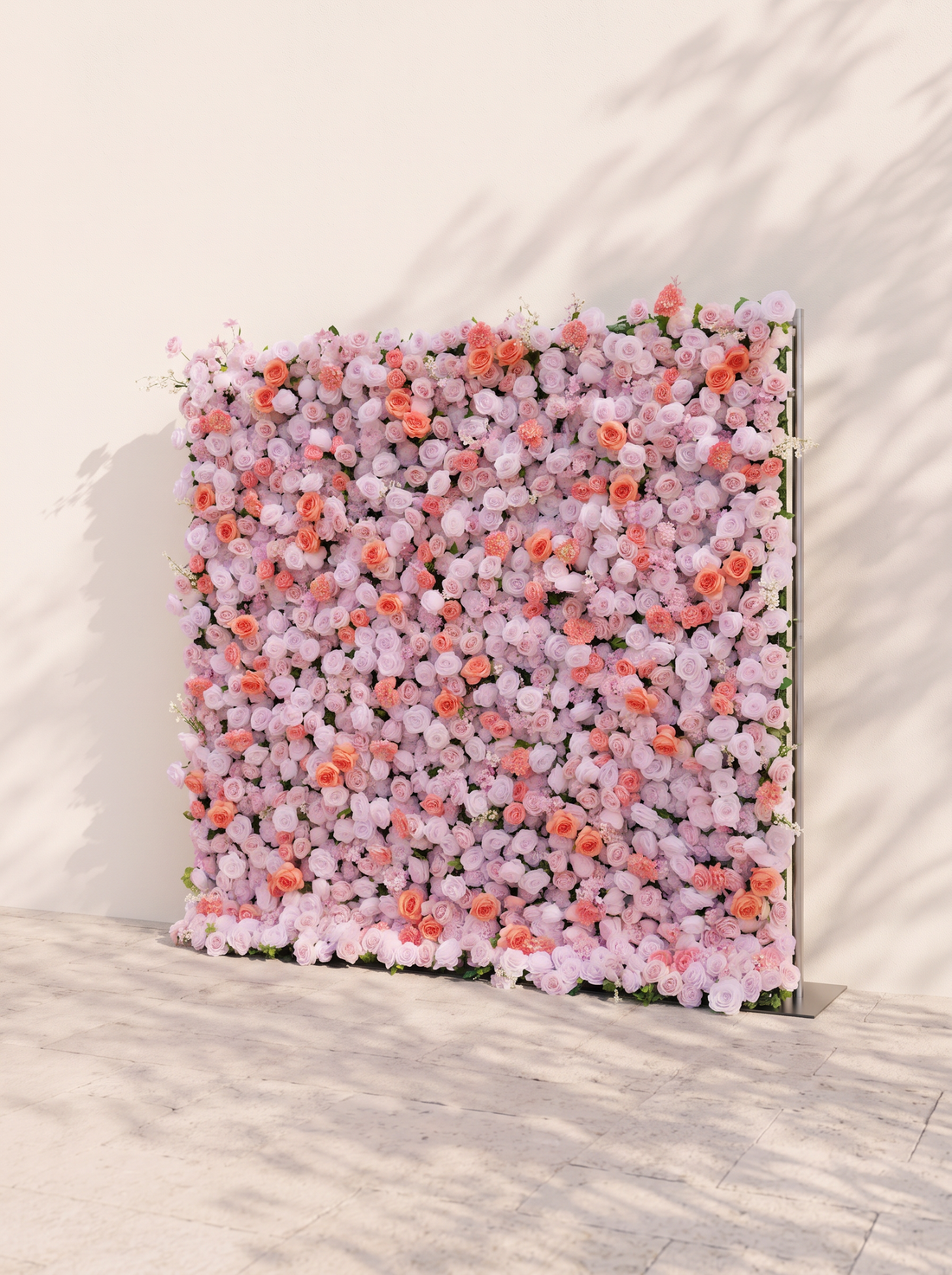 Glenyne 5D Fabric Artificial rolling up curtain flower wall — right view
