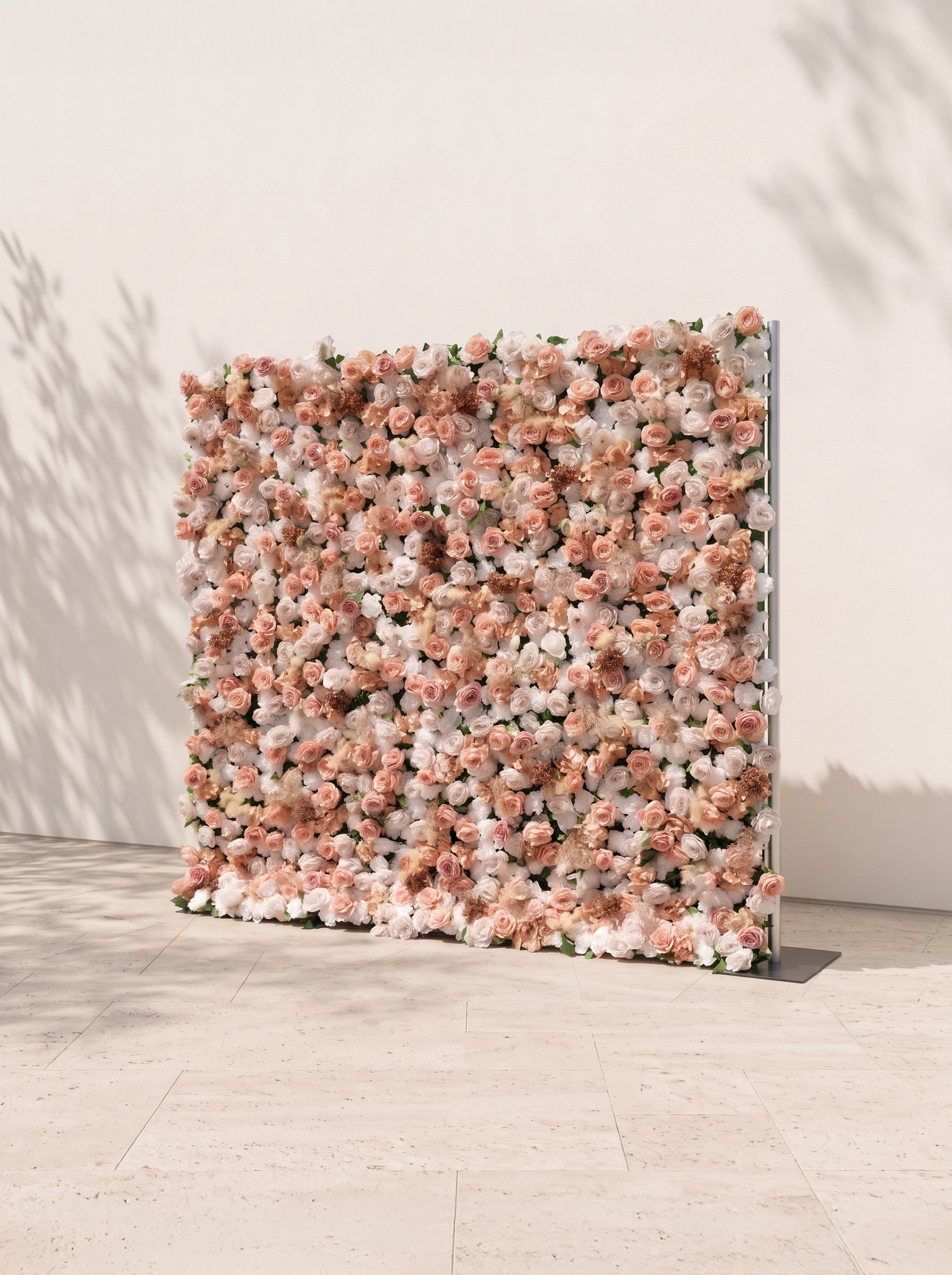 Hazlina 5D Fabric Artificial rolling up curtain flower wall — right view