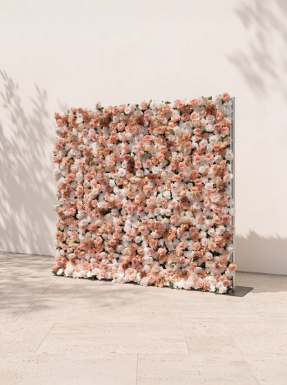 Hazlina 5D Fabric Artificial rolling up curtain flower wall — right view