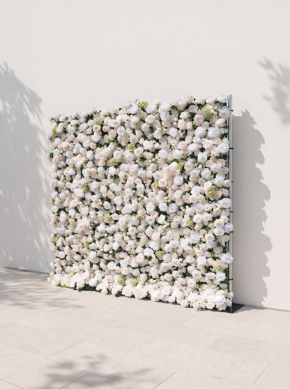 Helavia 5D Fabric Artificial rolling up curtain flower wall — right view