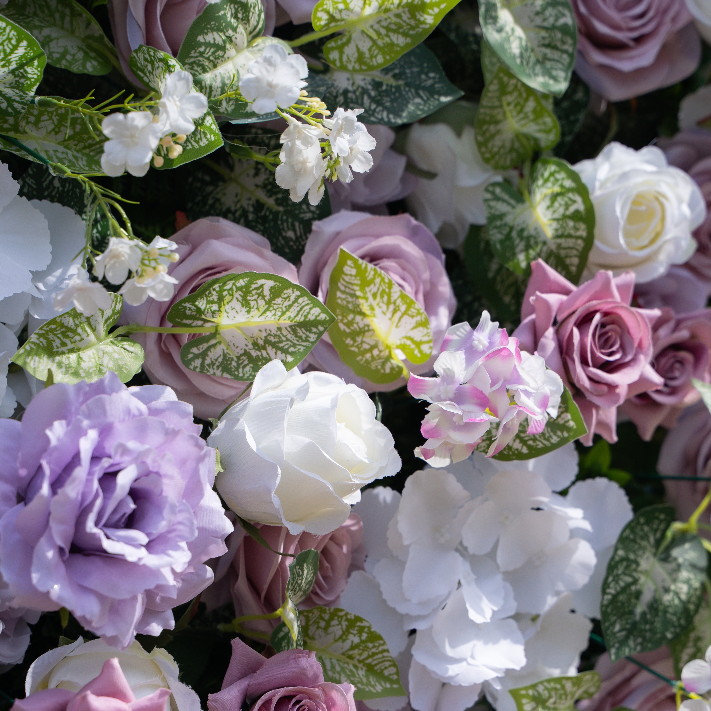Helena：3D Fabric Artificial rolling up curtain flower wall