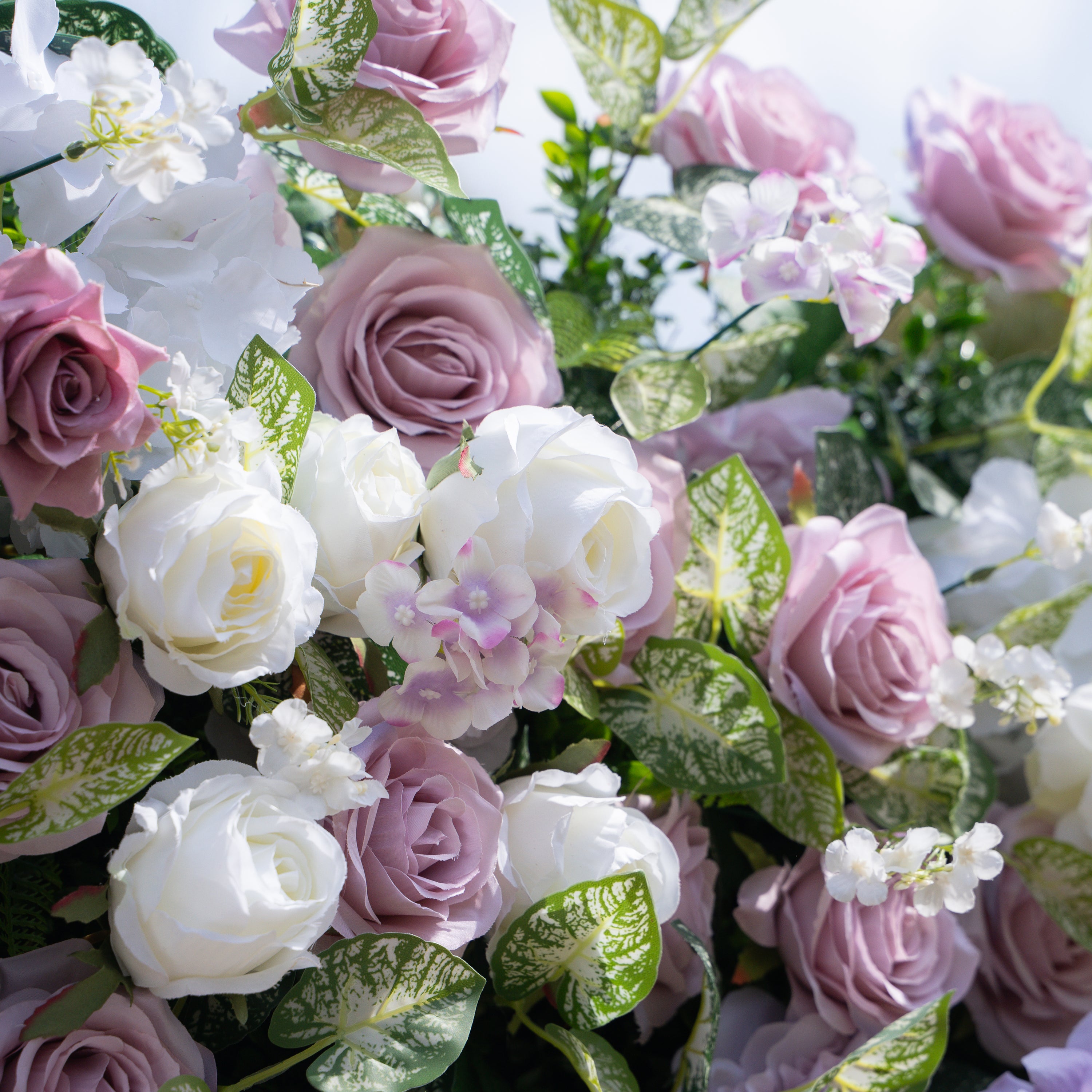Helena：3D Fabric Artificial rolling up curtain flower wall