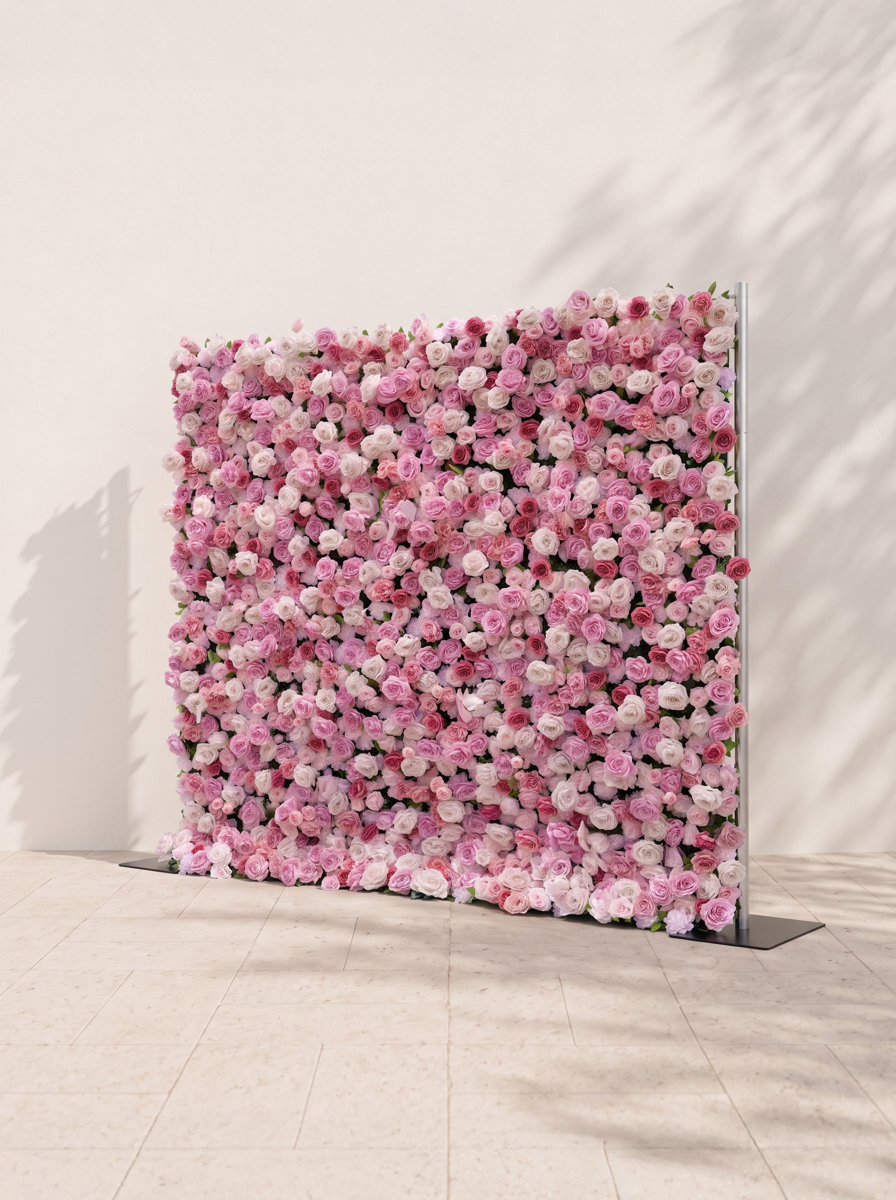 Helirae 5D Fabric Artificial rolling up curtain flower wall — right view