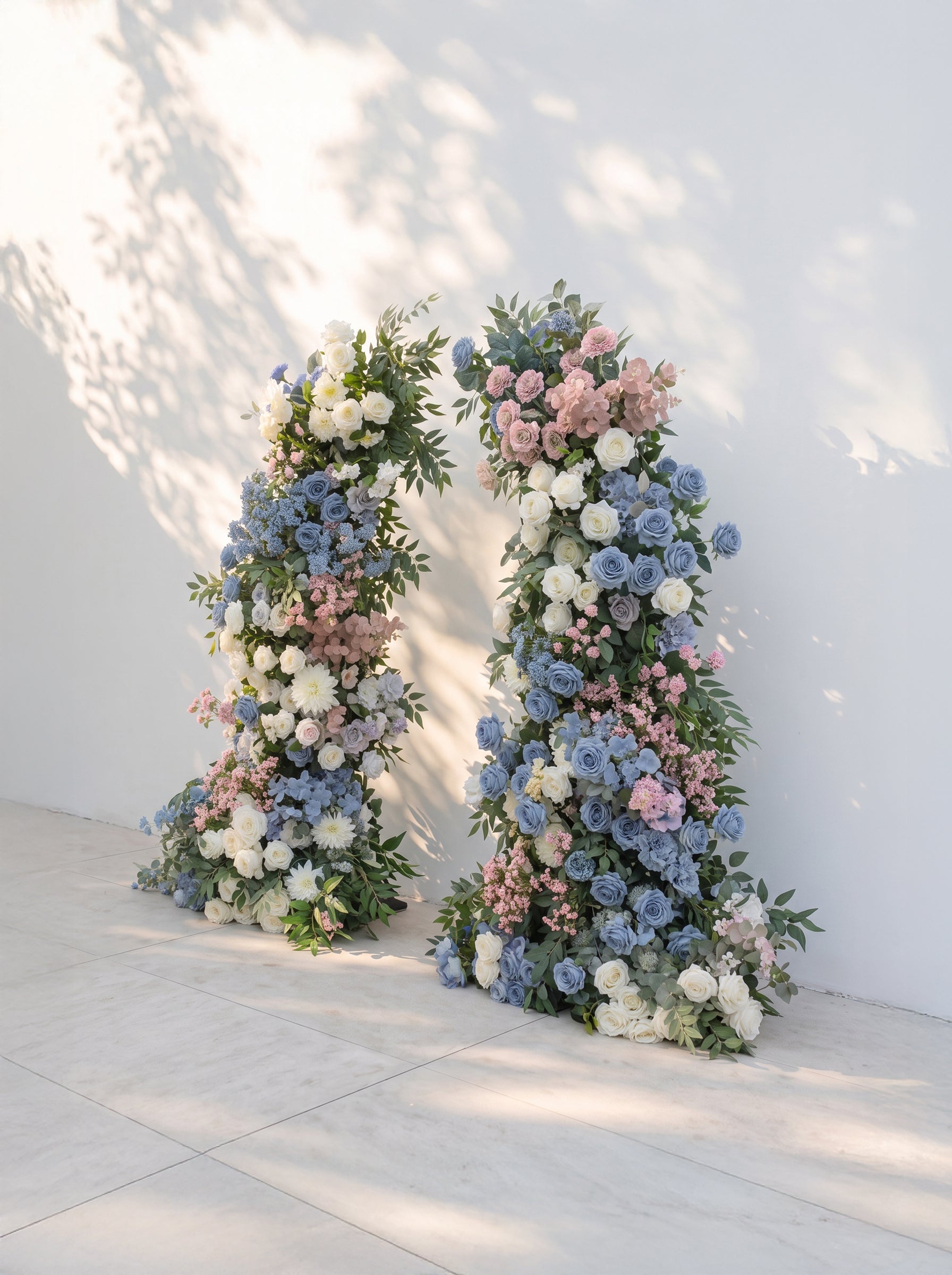 Helloria Luxury Horn Shaped Flower Arch with Frame for Wedding Party Event Backdrop Decoration — right view