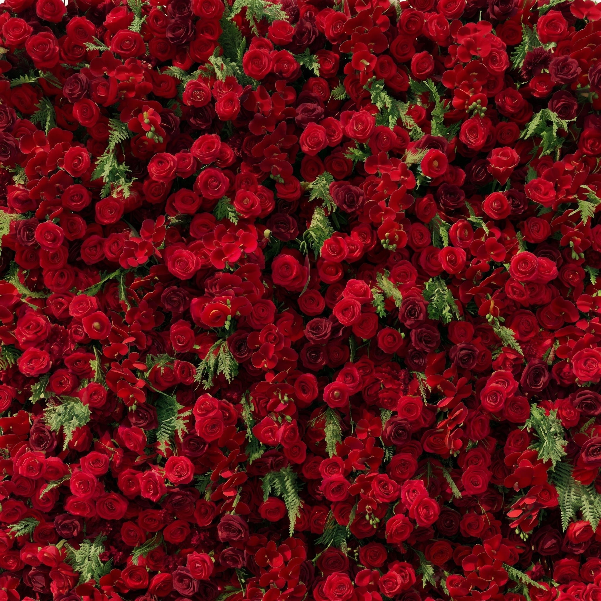 Ivelaria: New Luxury 5D Red Roses Flower Wall with Greenery for Weddings&amp;Event Decor ivelaria detail 1