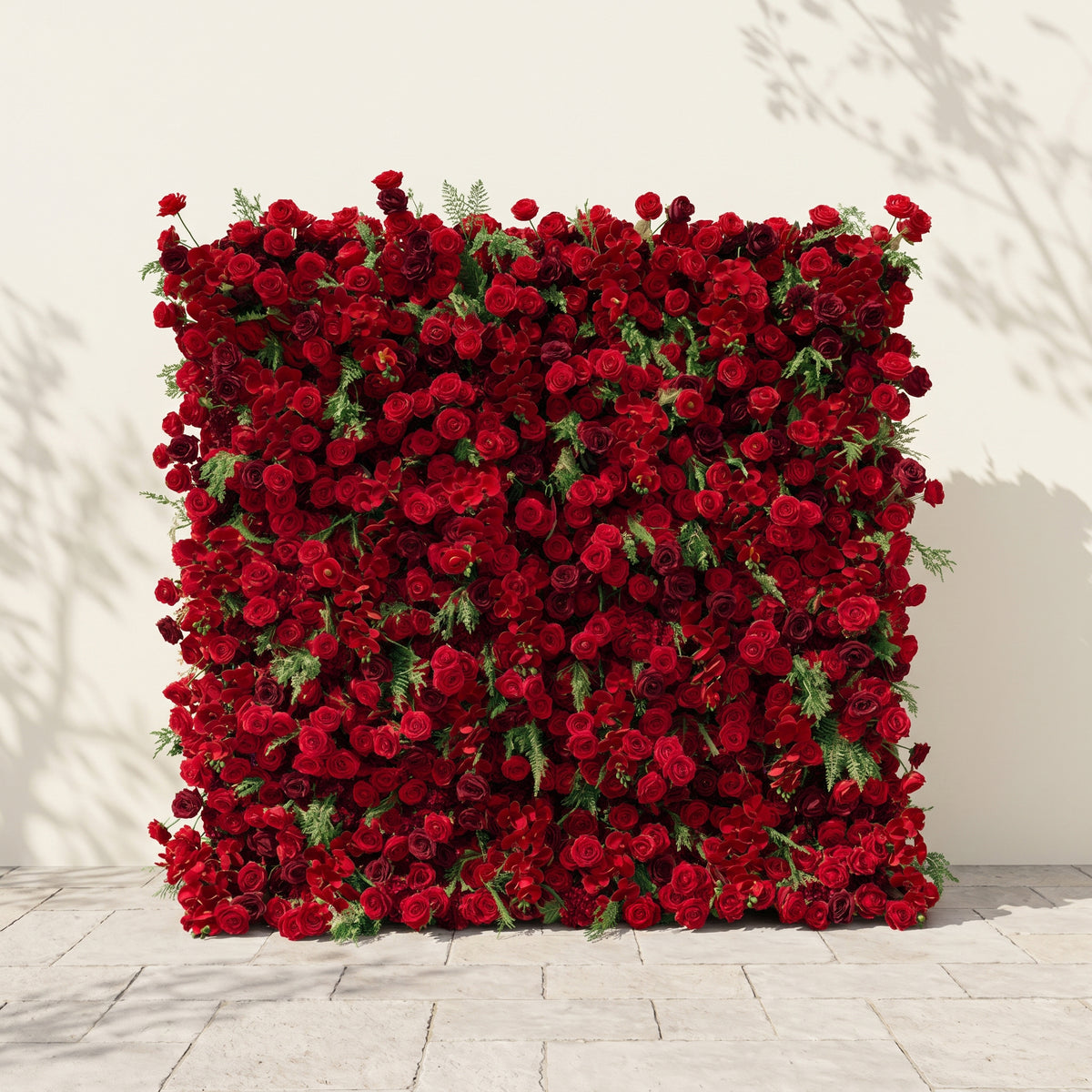 Ivelaria: New Luxury 5D Red Roses Flower Wall with Greenery for Weddings&Event Decor