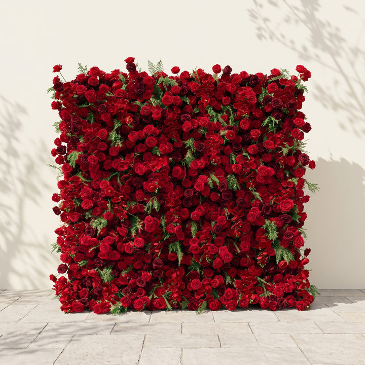 Ivelaria: New Luxury 5D Red Roses Flower Wall with Greenery for Weddings&Event Decor