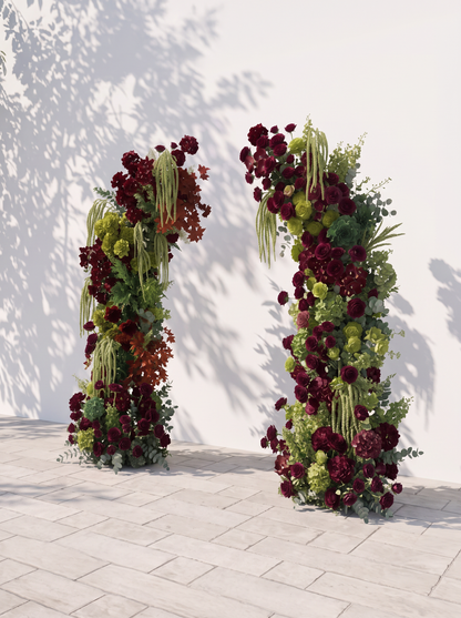 Ivelrella Luxury Horn Shaped Flower Arch with Frame for Wedding Party Event Backdrop Decoration — right view