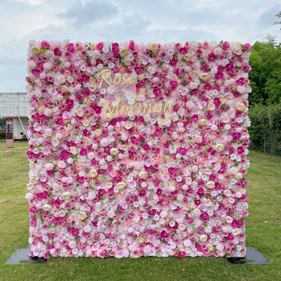 Juliet:5D  Fabric Artificial rolling up curtain flower wall