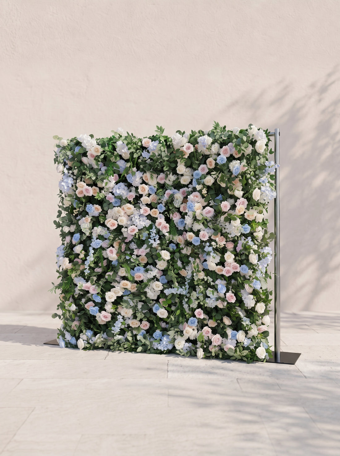 Junavia: 5D Fabric Artificial rolling up curtain flower wall — right view