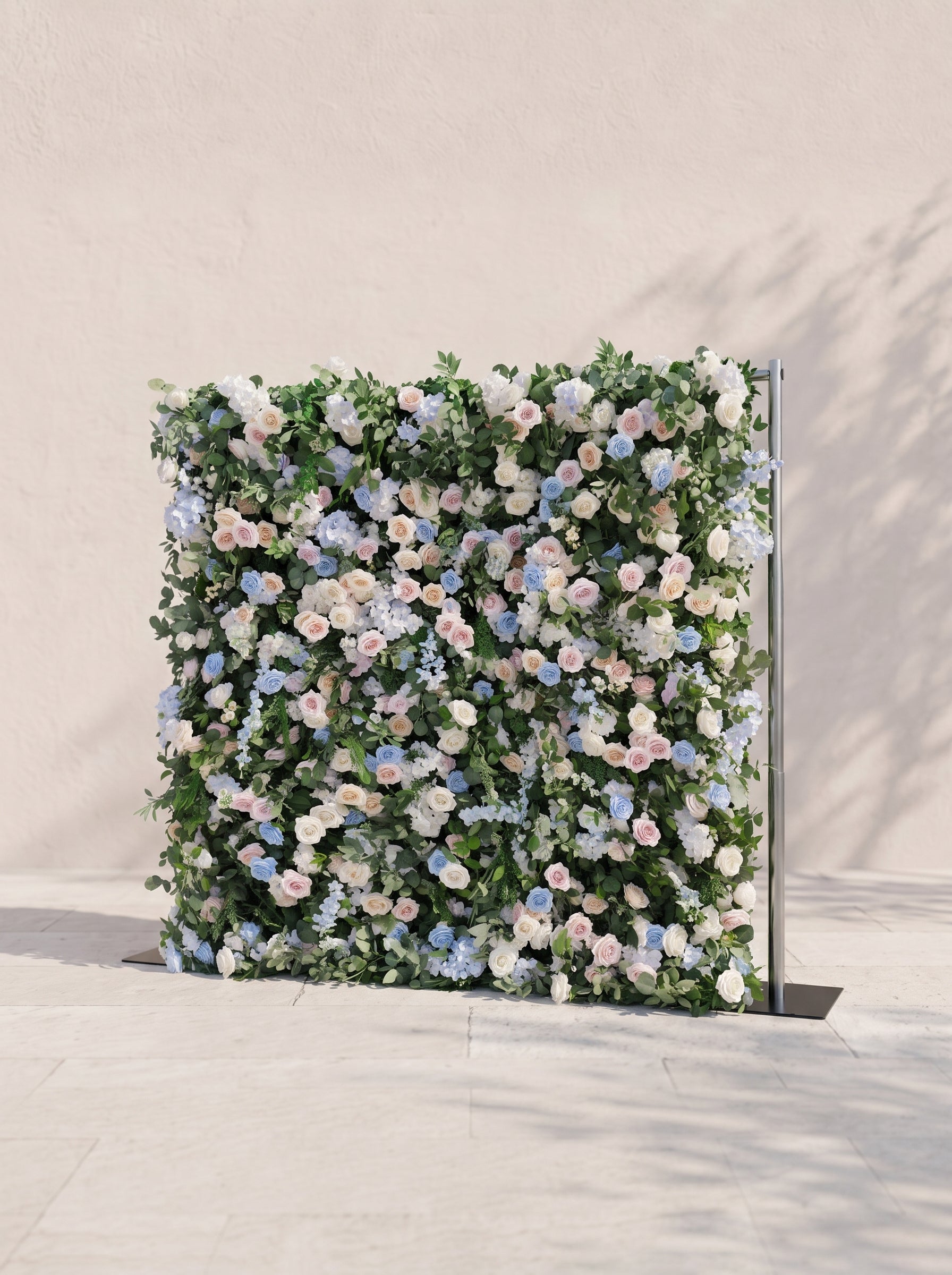 Junavia: 5D Fabric Artificial rolling up curtain flower wall — right view