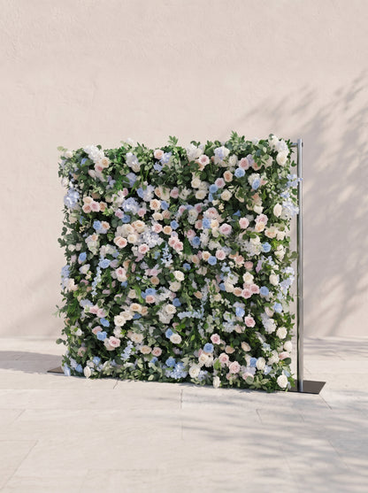 Junavia: 5D Fabric Artificial rolling up curtain flower wall — right view