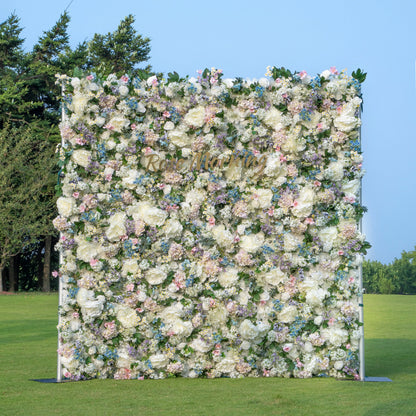 Justin：5D Garden Series New Fabric Artificial rolling up curtain flower wall