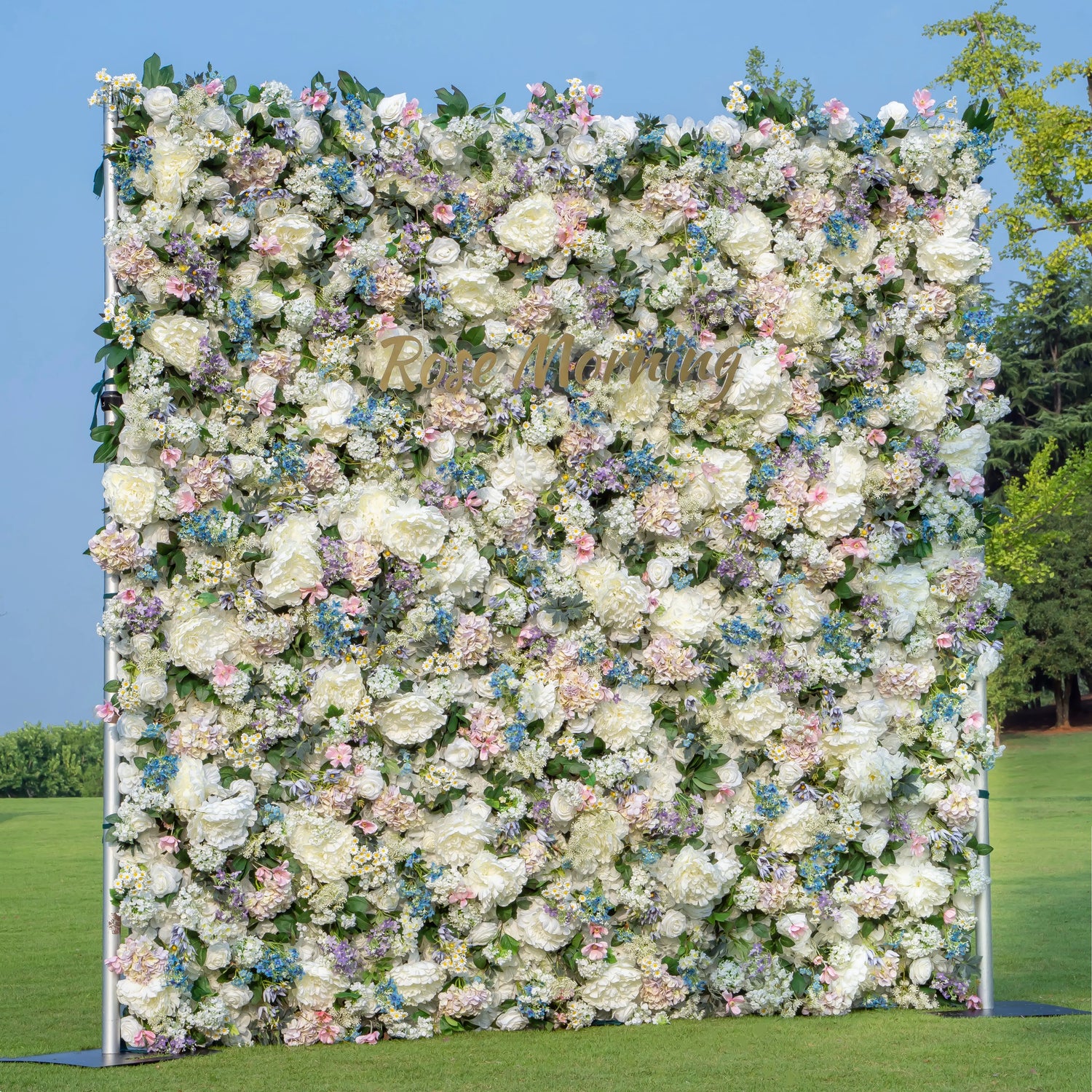 Justin：5D Garden Series New Fabric Artificial rolling up curtain flower wall