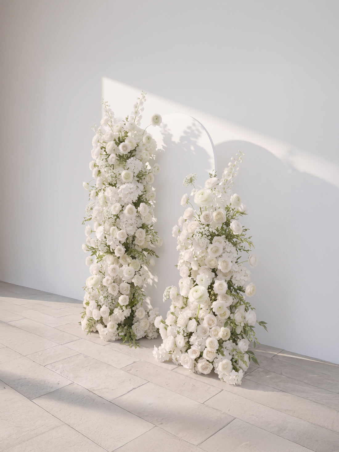 Karelie:  Wedding Background Arch Pillar Decorative Flower Row Excluding Frame — right view