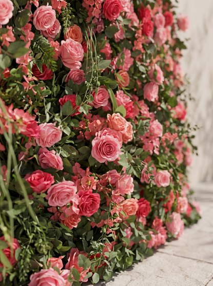 Karelnella: 5D Fabric Artificial rolling up curtain flower wall — floral detail