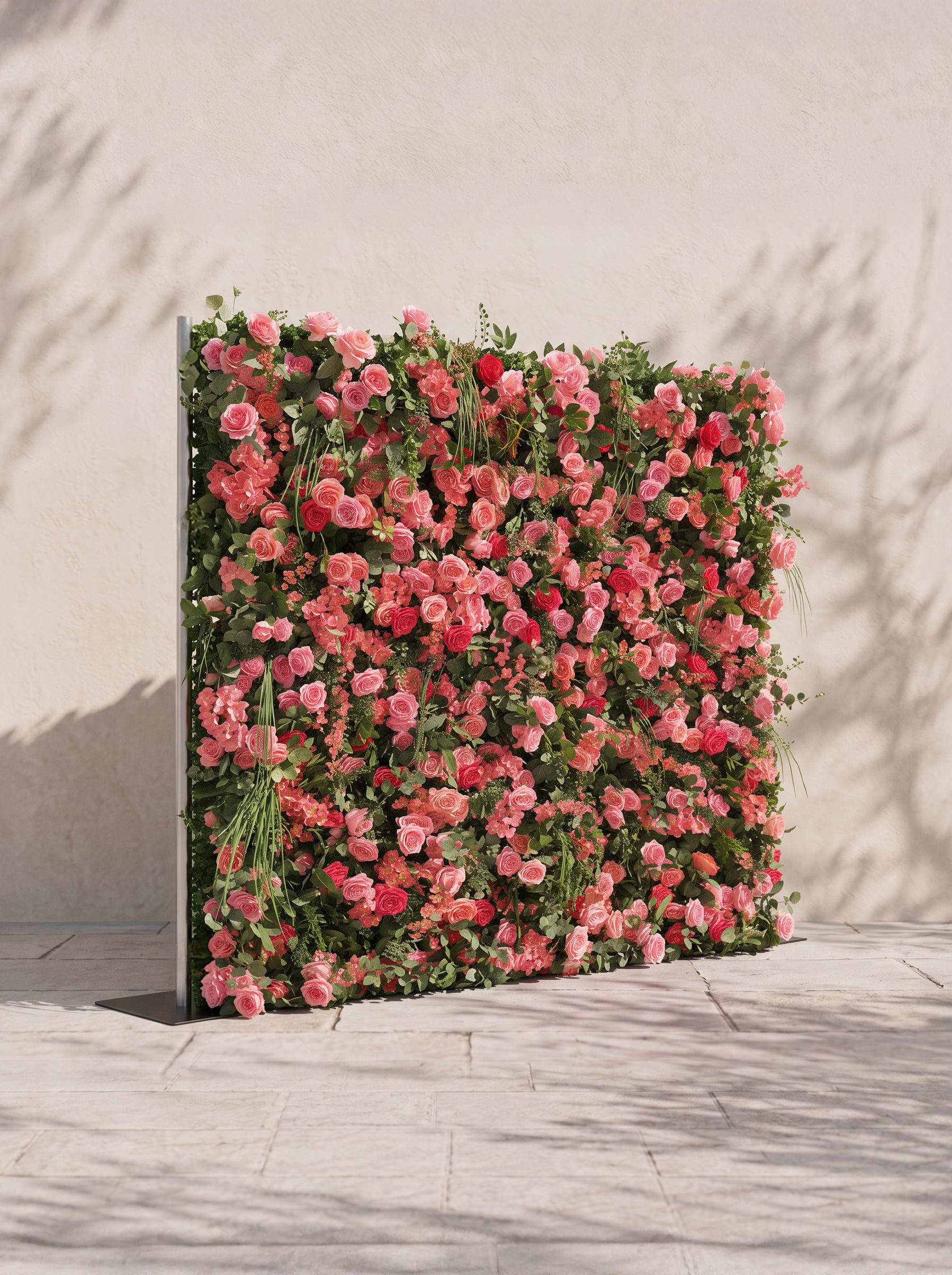 Karelnella: 5D Fabric Artificial rolling up curtain flower wall — left view