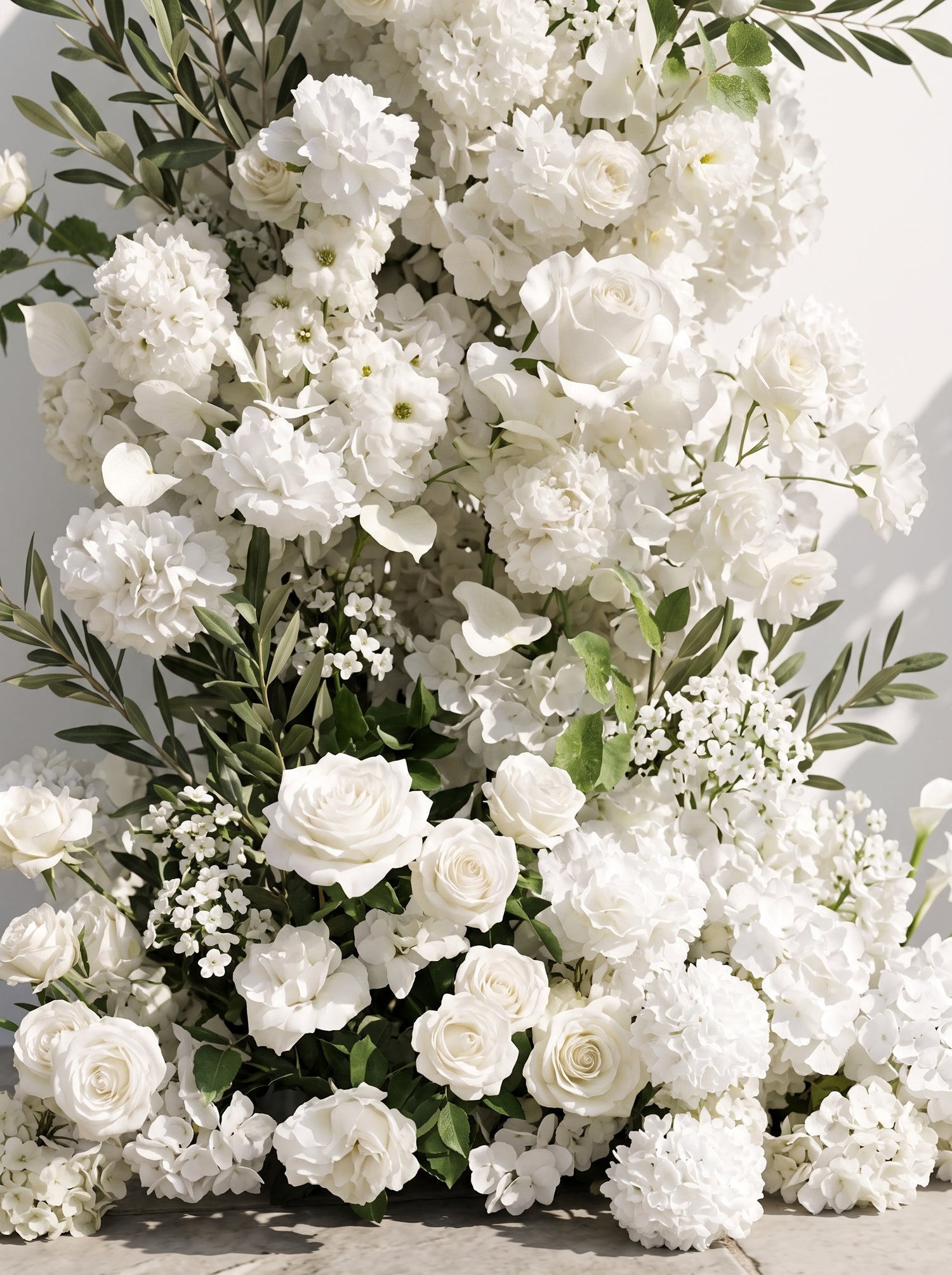 Keiralia:  Wedding Background Arch Pillar Decorative Flower Row Excluding Frame — floral detail