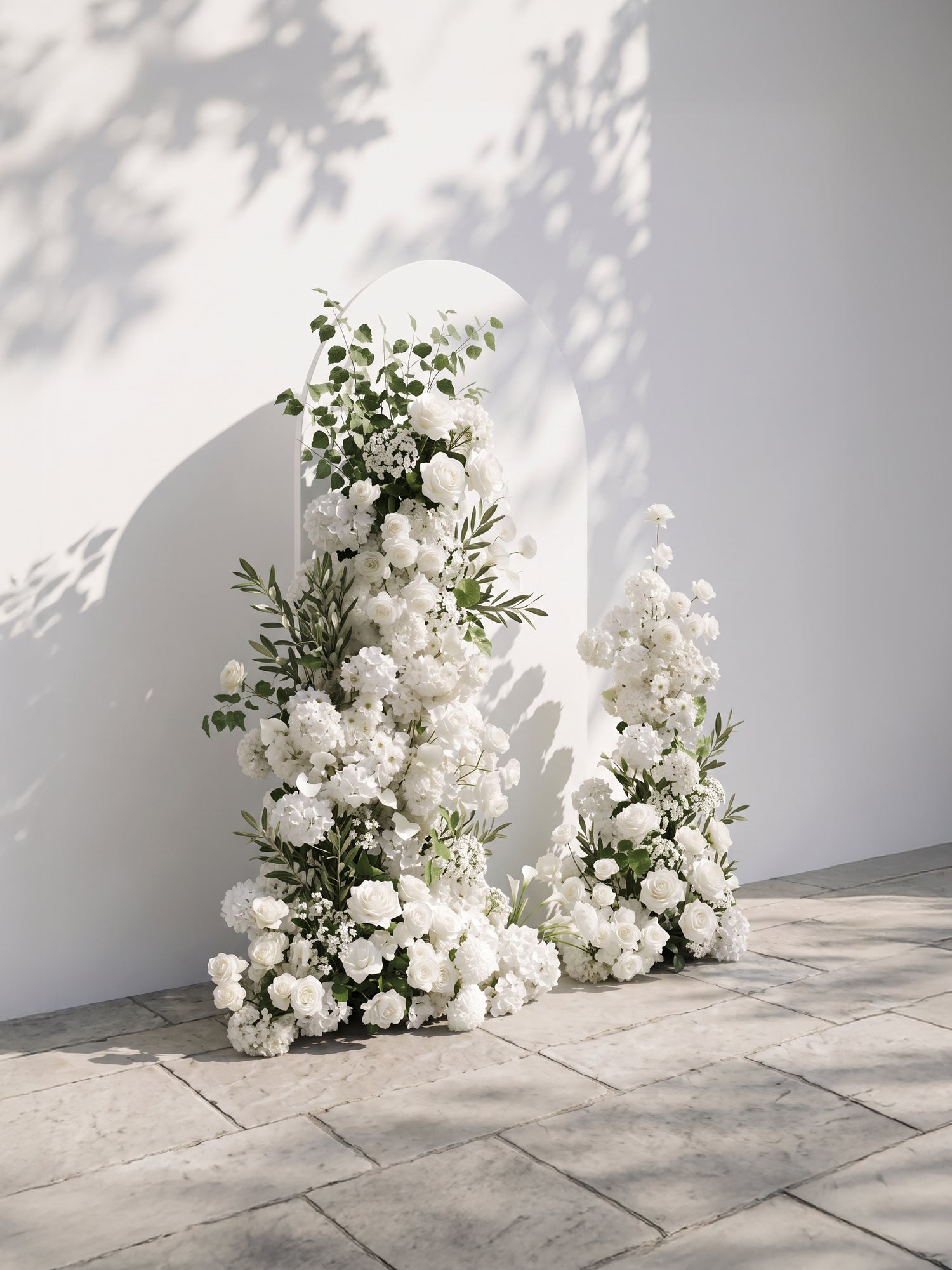 Keiralia:  Wedding Background Arch Pillar Decorative Flower Row Excluding Frame — left view