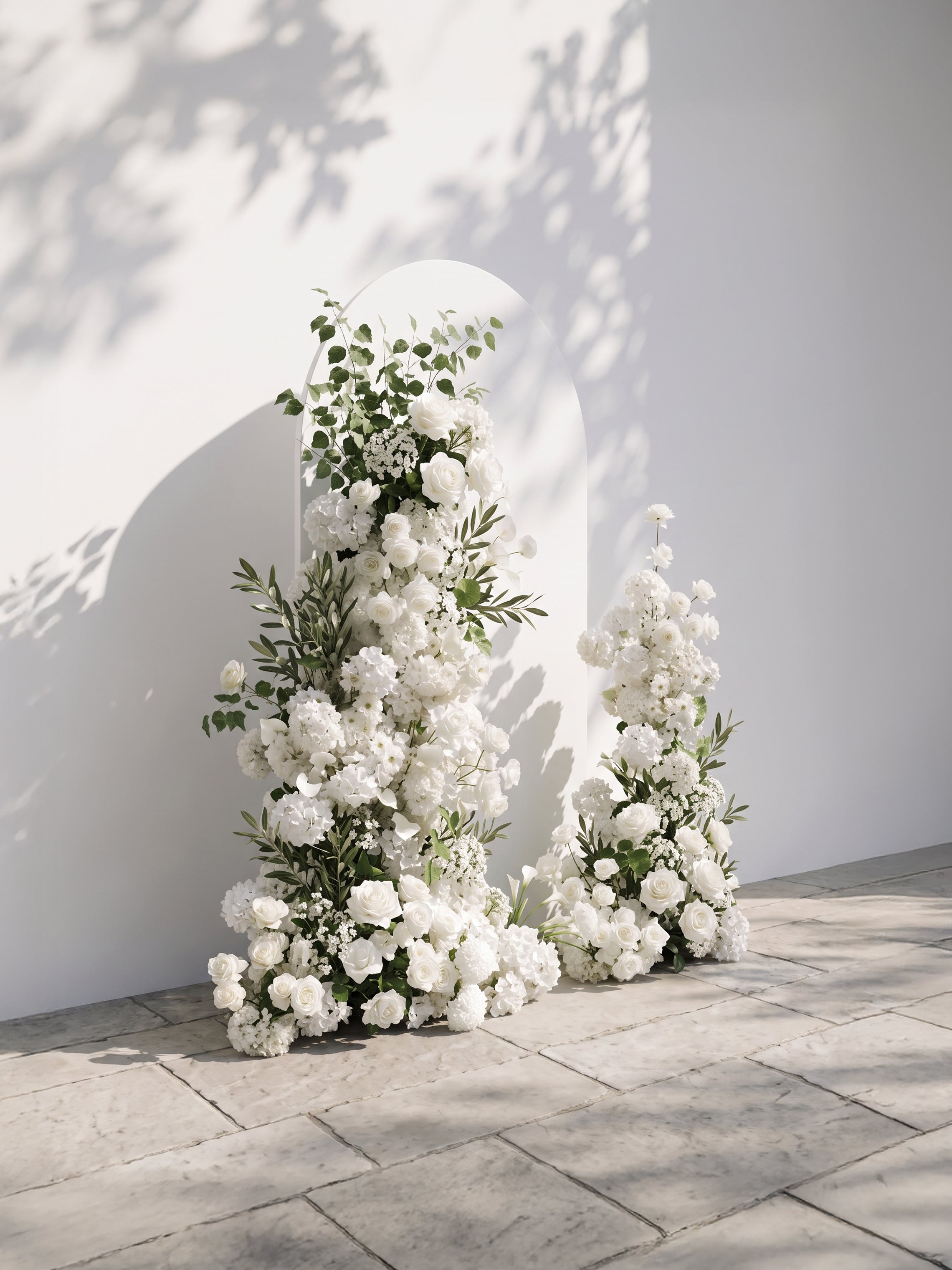 Keiralia:  Wedding Background Arch Pillar Decorative Flower Row Excluding Frame — left view